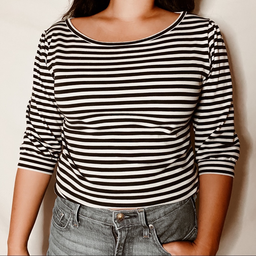 Striped Quarter Sleeve Shirt